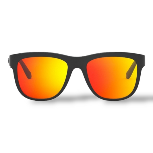 Bluetooth Sunglasses Men Women Smart Glasses Audio Sunglasses Music Frame Polarized Lenses Hands Free Calls Open Ear Sound (Gules)