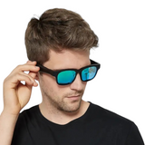 Bluetooth Sunglasses Men Women Smart Glasses Audio Sunglasses Music Frame Polarized Lenses Hands Free Calls Open Ear Sound (Blue)