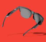 Bluetooth Sunglasses for Men Women Smart Glasses Audio Sunglasses Music Frame Glasses, Polarized Lens, Stereo Speaker, Touch Voice Assistant, Hands-Free Calling, Open Ear Sound -Black