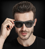 Bluetooth Sunglasses for Men Women Smart Glasses Audio Sunglasses Music Frame Glasses, Polarized Lens, Stereo Speaker, Touch Voice Assistant, Hands-Free Calling, Open Ear Sound -Black